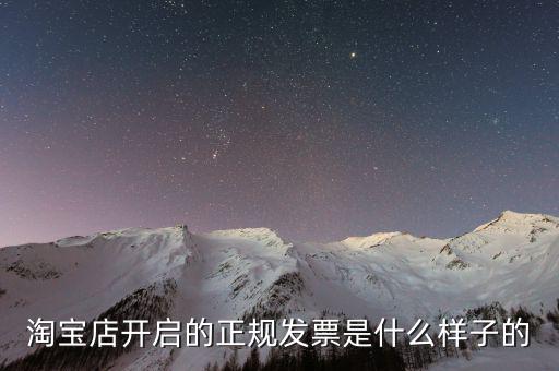在線(xiàn)發(fā)票是什么樣的，淘寶店開(kāi)啟的正規(guī)發(fā)票是什么樣子的