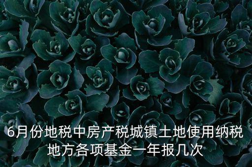 6月份地稅都報(bào)什么，每月地稅申報(bào)都要報(bào)些什么稅