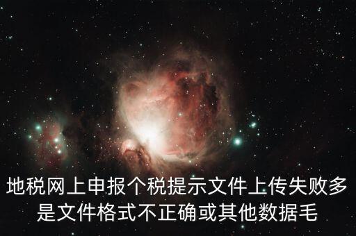 地稅網(wǎng)上申報(bào)個稅提示文件上傳失敗多是文件格式不正確或其他數(shù)據(jù)毛
