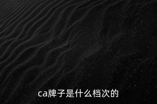 ca棒是什么牌子，ca是什么牌子全稱是什么
