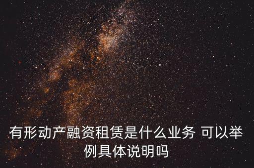 有形動產(chǎn)租賃指什么，有形動產(chǎn)租賃稅率和征收率的區(qū)別