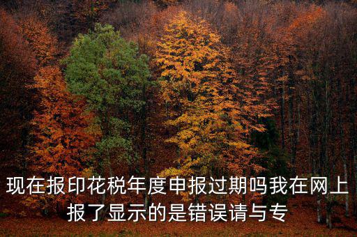 現(xiàn)在報(bào)印花稅年度申報(bào)過期嗎我在網(wǎng)上報(bào)了顯示的是錯(cuò)誤請與專