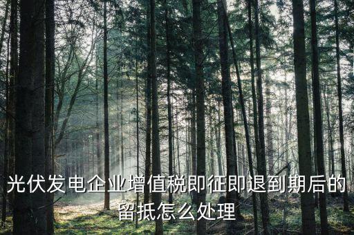 光伏企業(yè)即征即退是什么意思，請(qǐng)問(wèn)即征既退是什么意思需要溝選嗎