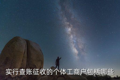 實行查賬征收的個體工商戶包括哪些