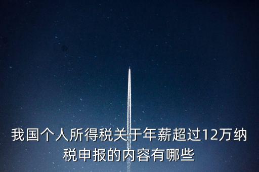 勞務報酬 年所得12萬元是指什么，我國個人所得稅關(guān)于年薪超過12萬納稅申報的內(nèi)容有哪些