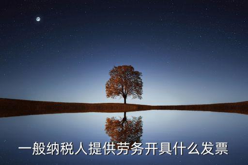 一般納稅人提供勞務開具什么發(fā)票