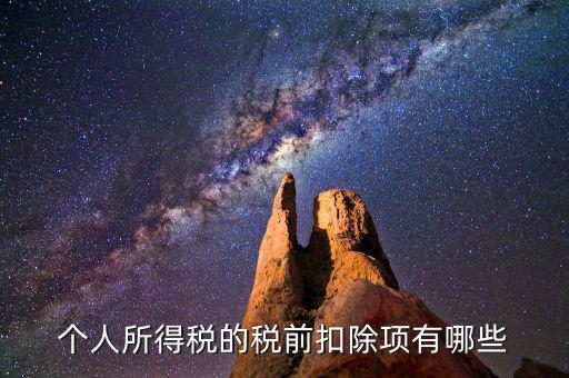 個人所得稅的稅前扣除項(xiàng)有哪些