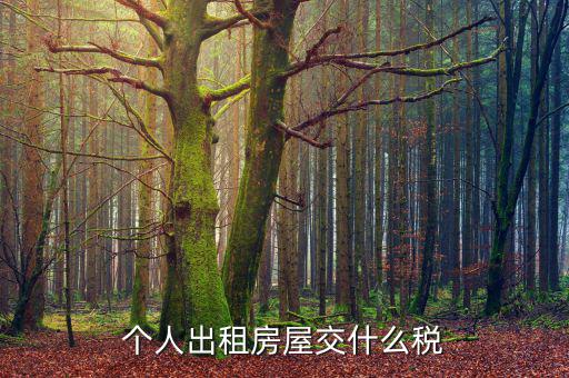 房屋出租稅是什么，房屋出租要繳什么稅啊稅率又是多少