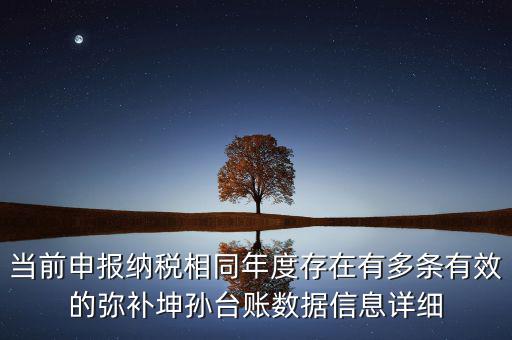 彌補(bǔ)虧損臺(tái)賬的維護(hù)是什么原因，您的彌補(bǔ)虧損臺(tái)賬數(shù)據(jù)存在問題怎樣聯(lián)系專管員