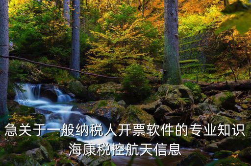 急關于一般納稅人開票軟件的專業(yè)知識海康稅控航天信息