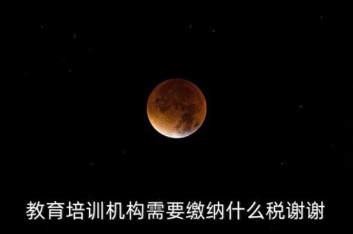 培訓(xùn)收入交什么稅最新，教育培訓(xùn)機構(gòu)需要繳納什么稅謝謝