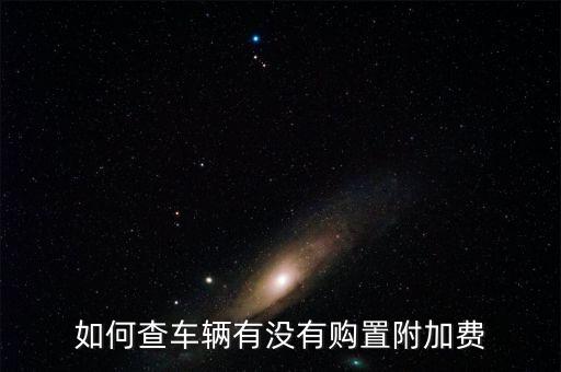如何查車輛有沒有購置附加費