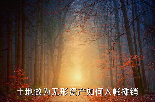 土地如何攤銷，土地做為無形資產如何入帳攤銷