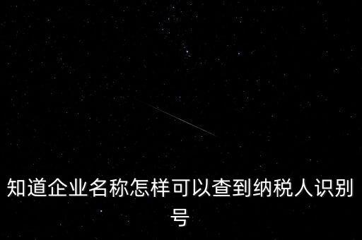 如何查詢一個(gè)公司的納稅人識(shí)別號(hào)，知道納稅人識(shí)別號(hào)怎么查單位
