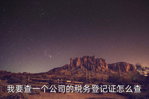 股東如何查詢企業(yè)稅務，我要查一個公司的稅務登記證怎么查