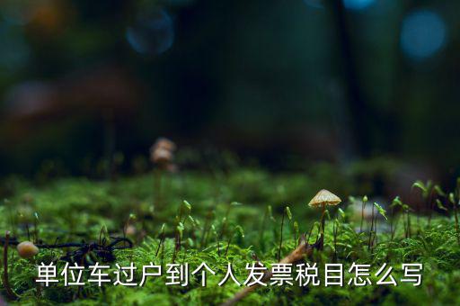 企業(yè)的車(chē)如何過(guò)戶(hù)給個(gè)人所得稅，單位車(chē)過(guò)戶(hù)到個(gè)人發(fā)票稅目怎么寫(xiě)