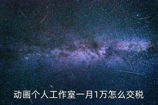 工作室如何繳納個(gè)稅，動(dòng)畫個(gè)人工作室一月1萬(wàn)怎么交稅