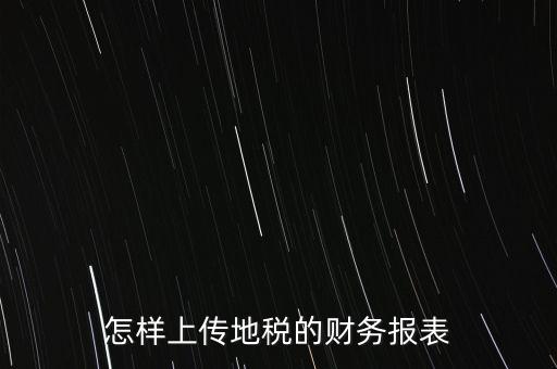 如何上傳財(cái)務(wù)報(bào)表，怎樣上傳地稅的財(cái)務(wù)報(bào)表