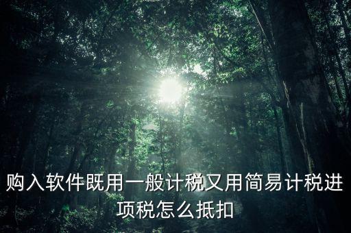 簡易計稅如何抵扣進項稅，簡易征收的一般納稅人可以抵扣進項稅嗎