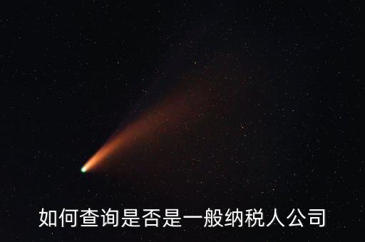 如何查詢(xún)是否是一般納稅人公司