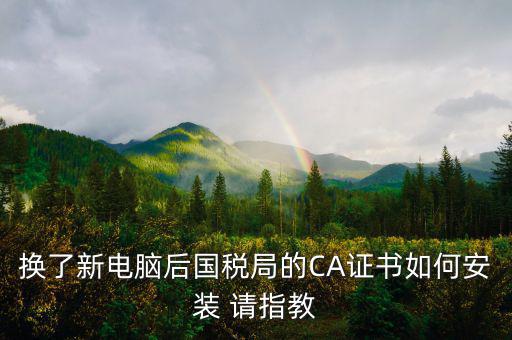 換了新電腦后國(guó)稅局的CA證書(shū)如何安裝 請(qǐng)指教