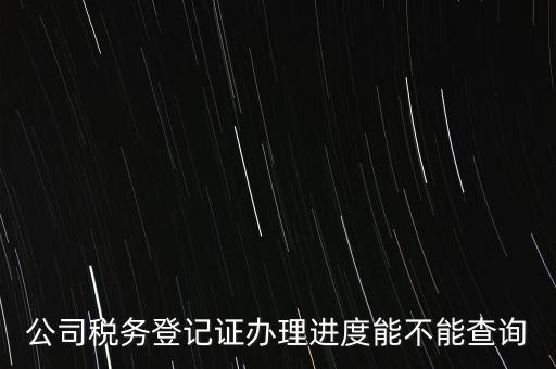 如何查詢企業(yè)稅務(wù)登記證，公司稅務(wù)登記證辦理進(jìn)度能不能查詢