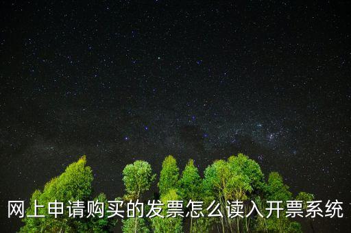 網上申請購買的發(fā)票怎么讀入開票系統(tǒng)
