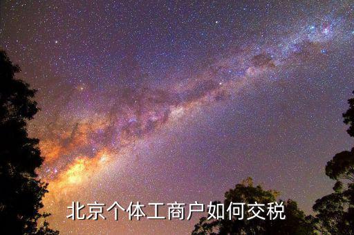 北京個(gè)體如何報(bào)稅，北京個(gè)體戶怎么交稅