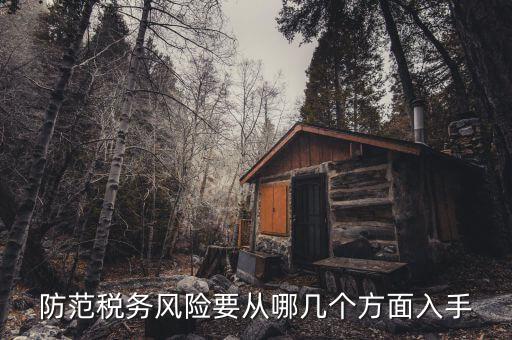 防范稅務(wù)風(fēng)險要從哪幾個方面入手