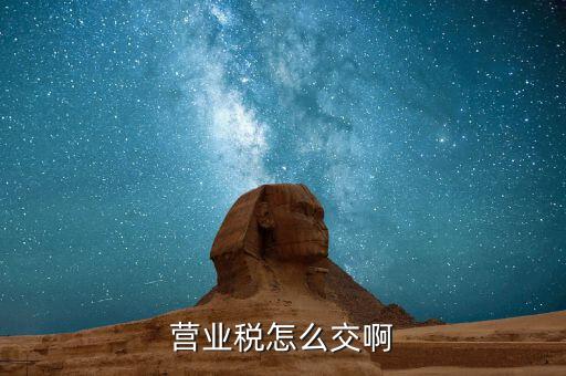 營(yíng)業(yè)稅如何繳納，營(yíng)業(yè)稅怎么交啊