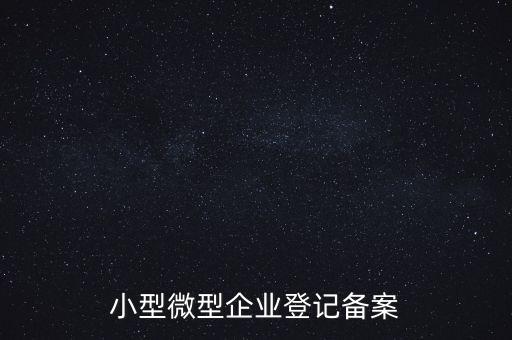 小微企業(yè)如何備案，小型微型企業(yè)登記備案