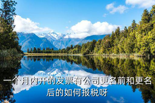 企業(yè)更名如何納稅，一個月內(nèi)開的發(fā)票有公司更名前和更名后的如何報稅呀