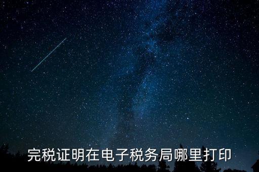 地稅的申報(bào)信息如何查詢打印，完稅證明在電子稅務(wù)局哪里打印