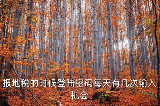 報地稅的時候登陸密碼每天有幾次輸入機(jī)會