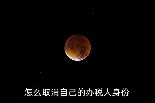 如何取消稅務局自然人登記，如何消除自然人電子稅務局名單