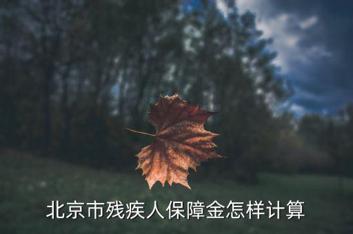 2016年北京殘疾人保障金如何計(jì)算，北京市殘疾人保障金怎樣計(jì)算