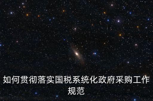 國(guó)稅 如何抓落實(shí)，如何貫徹落實(shí)國(guó)稅系統(tǒng)化政府采購(gòu)工作規(guī)范