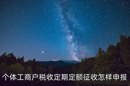 增值稅定期定額戶如何申報(bào)，個(gè)體戶定期定額征收戶怎么申報(bào)