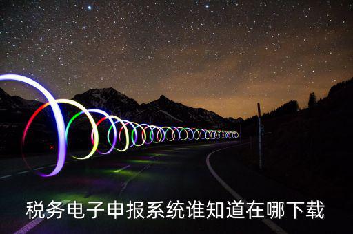 稅務電子申報系統(tǒng)誰知道在哪下載