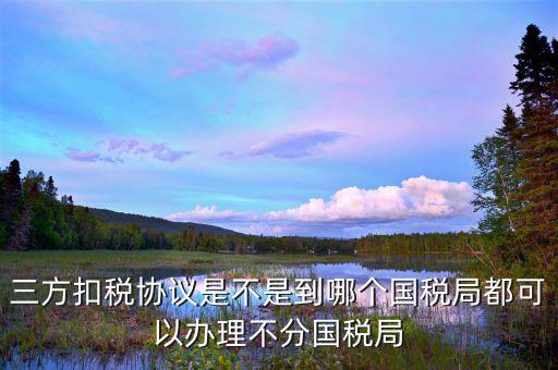 廈門國稅如何制作三方扣款協(xié)議，我是剛注冊的公司到國稅局辦理三方協(xié)議怎么辦理