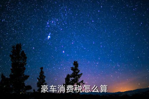 豪華車消費(fèi)稅如何計(jì)算，豪車消費(fèi)稅怎么算