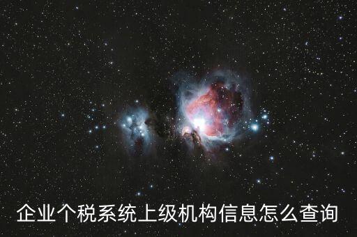 如何查詢納稅人的主管稅務機關，企業(yè)個稅系統(tǒng)上級機構(gòu)信息怎么查詢
