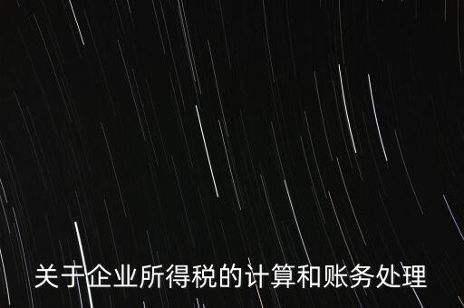 如何處理 政府 與企業(yè)所得稅，企業(yè)所得稅怎么做賬務處理