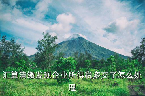 匯算清繳多繳的稅款如何處理，企業(yè)所得稅匯算清繳 多交稅款如何處理