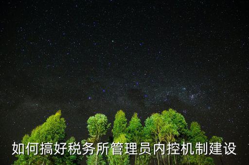 稅務(wù)系統(tǒng)如何做好內(nèi)控機(jī)制建設(shè)，如何搞好稅務(wù)所管理員內(nèi)控機(jī)制建設(shè)
