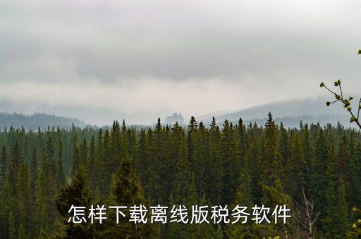 自然人稅收如何下載安裝，怎樣下載離線版稅務(wù)軟件