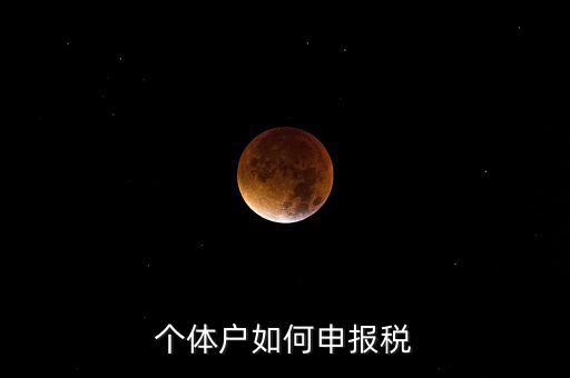 個(gè)體戶(hù)如何申報(bào)稅