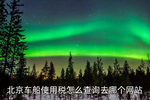 北京車船使用稅怎么查詢去哪個網(wǎng)站