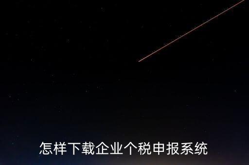 聊城個(gè)稅申報(bào)系統(tǒng)如何下載，怎樣下載企業(yè)個(gè)稅申報(bào)系統(tǒng)