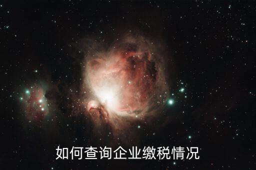 如何查詢企業(yè)繳稅情況，去哪里可以查到一個企業(yè)的納稅狀況